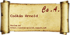 Csókás Arnold névjegykártya